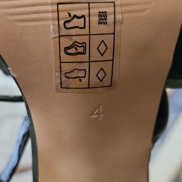 Asos Olive Green Strappy Sandals Size 4 - Picture 7 of 9